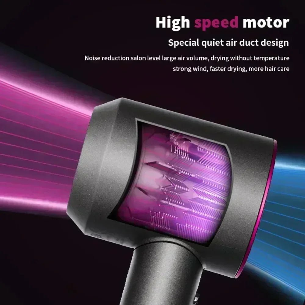 5 in 1 Professional Hair Dryer, with Hot and Cold Air Functionality - Lightweight and Thermostatic Styling Tool for Smooth Hair - RELUX.STORE