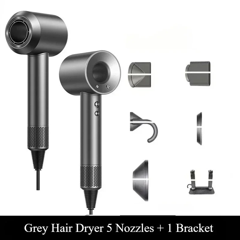 5 in 1 Professional Hair Dryer, with Hot and Cold Air Functionality - Lightweight and Thermostatic Styling Tool for Smooth Hair - RELUX.STORE