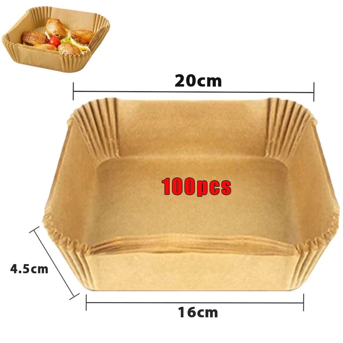 50/100Pcs Air Fryer Disposable Paper Non - Stick Airfryer Baking Papers Round Air - Fryer Paper Liners Paper Kitchen Accessories - RELUX.STORE