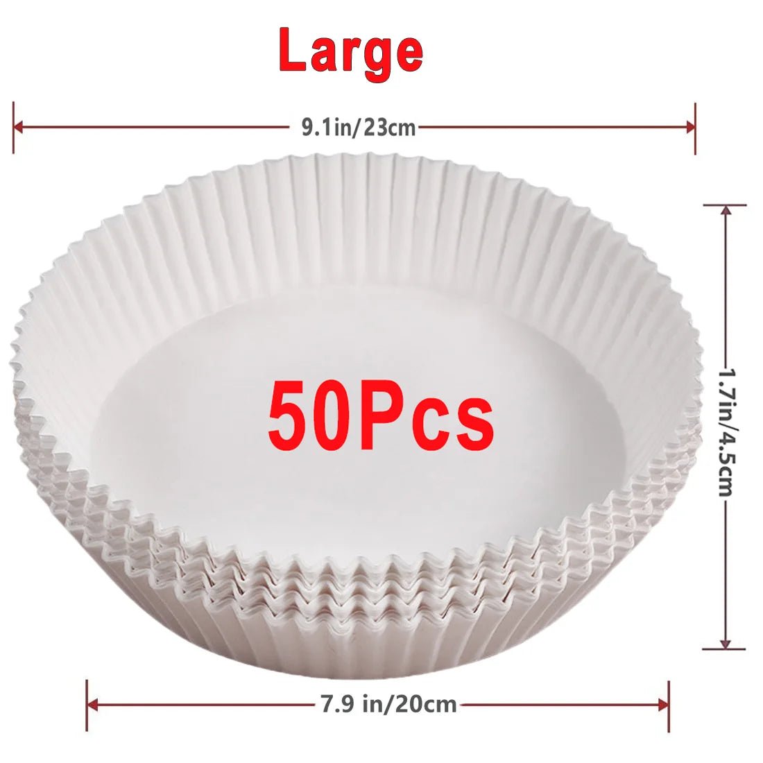 50/100Pcs Air Fryer Disposable Paper Non - Stick Airfryer Baking Papers Round Air - Fryer Paper Liners Paper Kitchen Accessories - RELUX.STORE