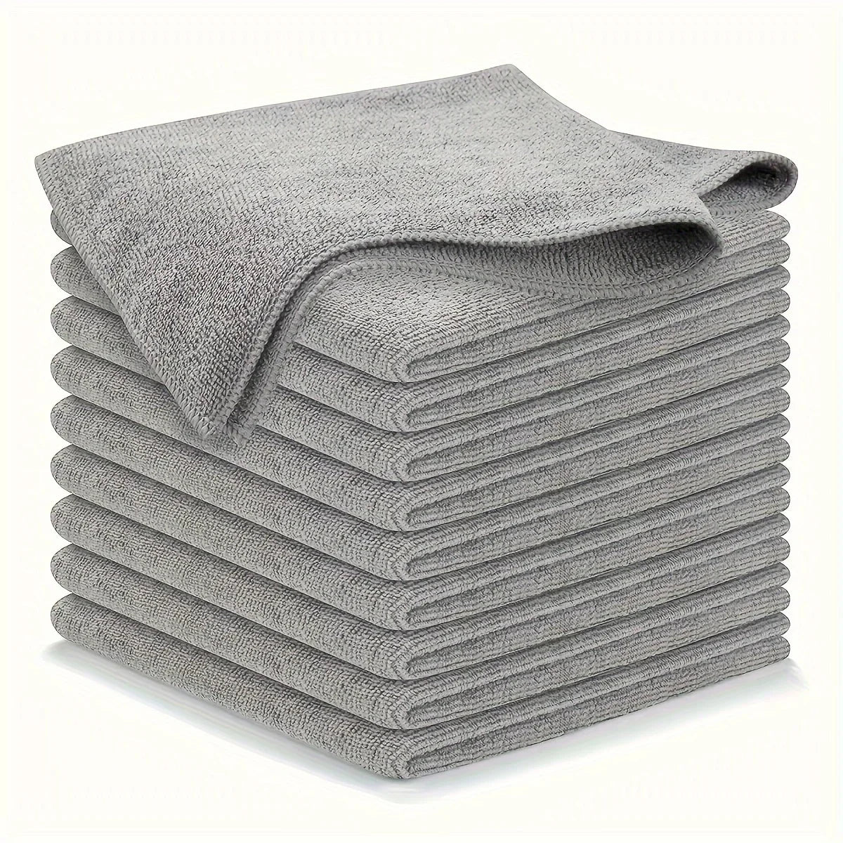 5/10/20pcs Kitchen Towel, Ultra - fine Fiber Light Gray Cleaning Cloth Set, Absorbent, Soft And Stain - removing Cloth - RELUX.STORE