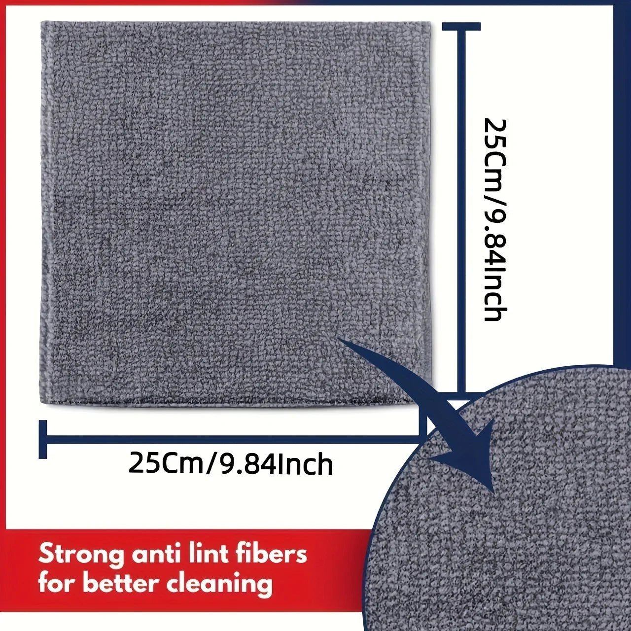 5/10/20pcs Kitchen Towel, Ultra - fine Fiber Light Gray Cleaning Cloth Set, Absorbent, Soft And Stain - removing Cloth - RELUX.STORE