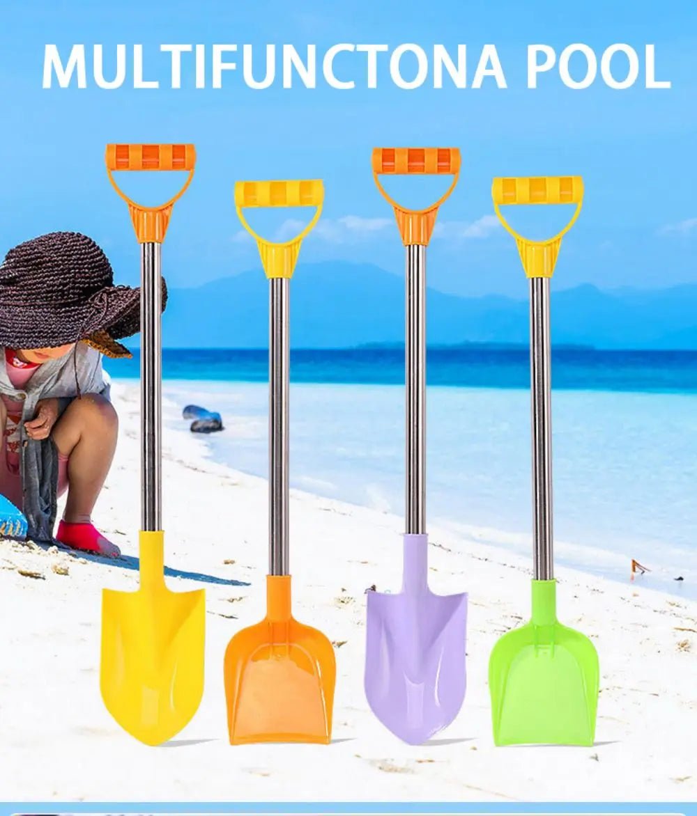 56cm Children's Stainless Steel Beach Shovel – Pointed Outdoor Sand & Snow Toy for Kids, Thickened Durable Play Shovel Gift - RELUX.STORE