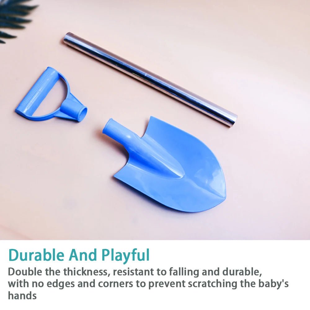 56cm Children's Stainless Steel Beach Shovel – Pointed Outdoor Sand & Snow Toy for Kids, Thickened Durable Play Shovel Gift - RELUX.STORE