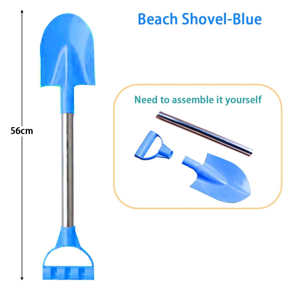 56cm Children's Stainless Steel Beach Shovel – Pointed Outdoor Sand & Snow Toy for Kids, Thickened Durable Play Shovel Gift - RELUX.STORE