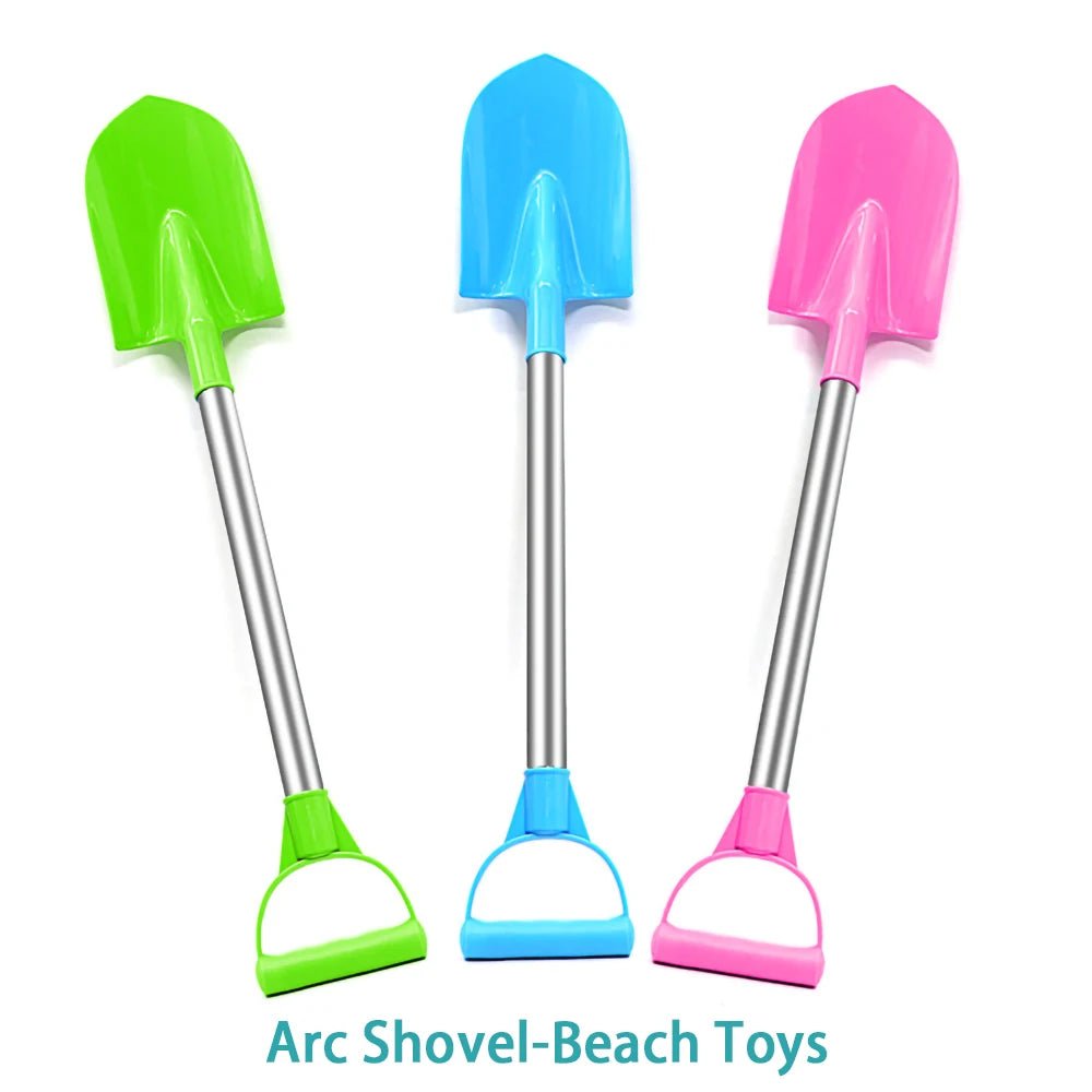 56cm Children's Stainless Steel Beach Shovel – Pointed Outdoor Sand & Snow Toy for Kids, Thickened Durable Play Shovel Gift - RELUX.STORE