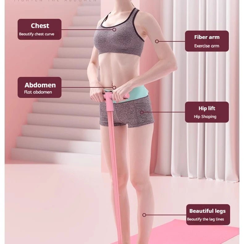 "6 - Level Resistance Band Tensioner – Home Fitness Equipment with Non - Slip Handles for Abdominal, Core & Yoga Training by Relux.Store" - RELUX.STORE
