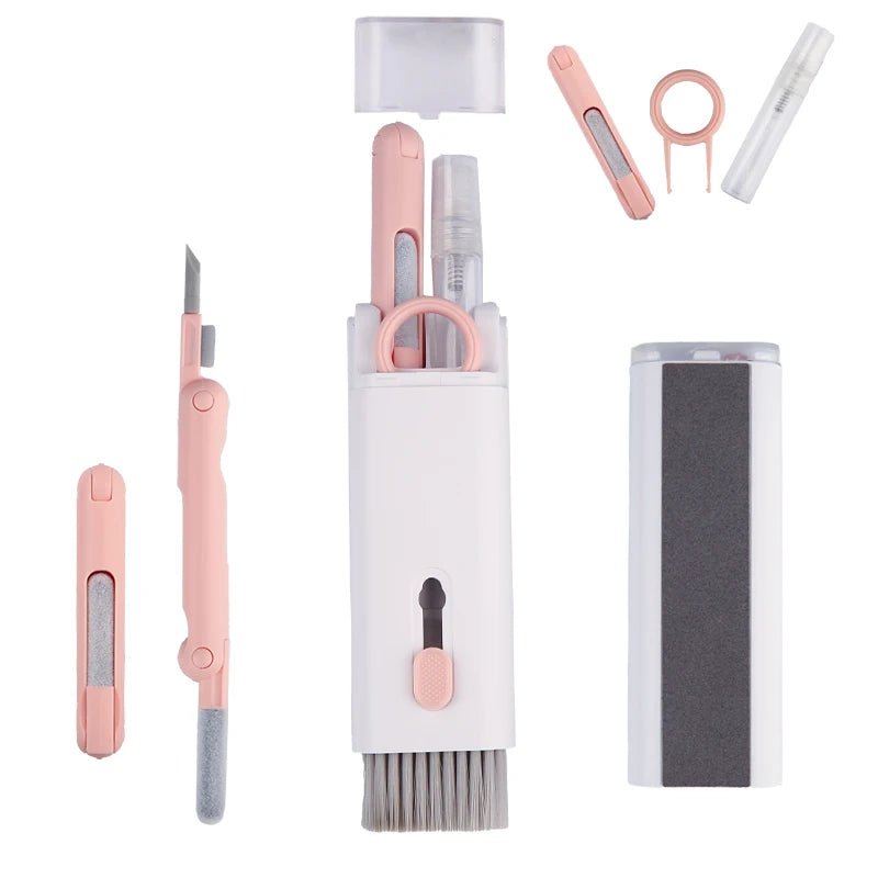 7 in 1 Computer Keyboard Cleaner Brush Kit Earphone Cleaning Pen For Headset Keyboard Cleaning Tools Cleaner Keycap Puller Kit - RELUX.STORE