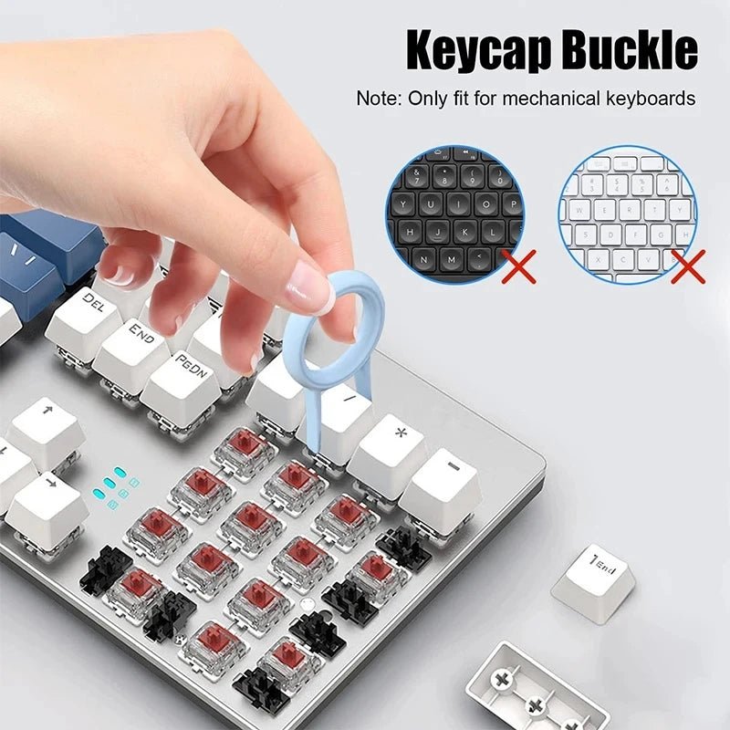 7 in 1 Computer Keyboard Cleaner Brush Kit Earphone Cleaning Pen For Headset Keyboard Cleaning Tools Cleaner Keycap Puller Kit - RELUX.STORE