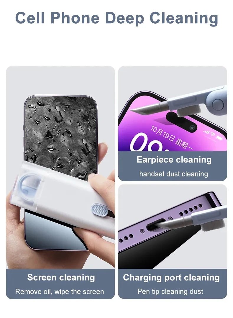 7 in 1 Computer Keyboard Cleaner Brush Kit Earphone Cleaning Pen For Headset Keyboard Cleaning Tools Cleaner Keycap Puller Kit - RELUX.STORE