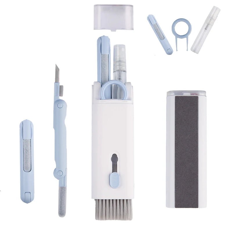7 in 1 Computer Keyboard Cleaner Brush Kit Earphone Cleaning Pen For Headset Keyboard Cleaning Tools Cleaner Keycap Puller Kit - RELUX.STORE