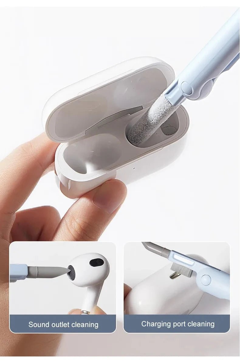 7 in 1 Computer Keyboard Cleaner Brush Kit Earphone Cleaning Pen For Headset Keyboard Cleaning Tools Cleaner Keycap Puller Kit - RELUX.STORE