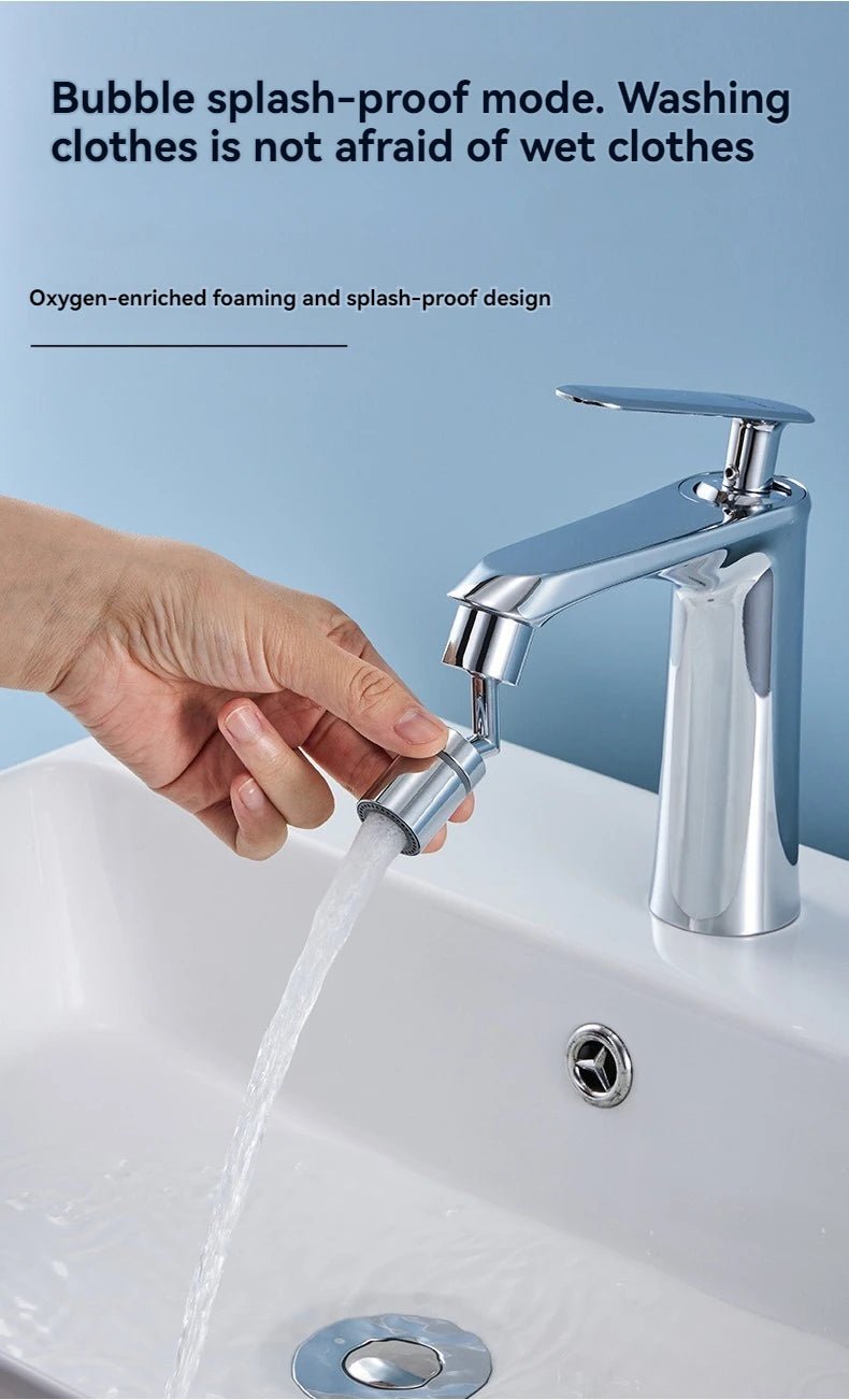 720 Degree Rotating Faucet Bubbler Single Mode Universal Faucet Extender Adapter Kitchen Bathroom Splash Proof Faucet Nozzle - RELUX.STORE
