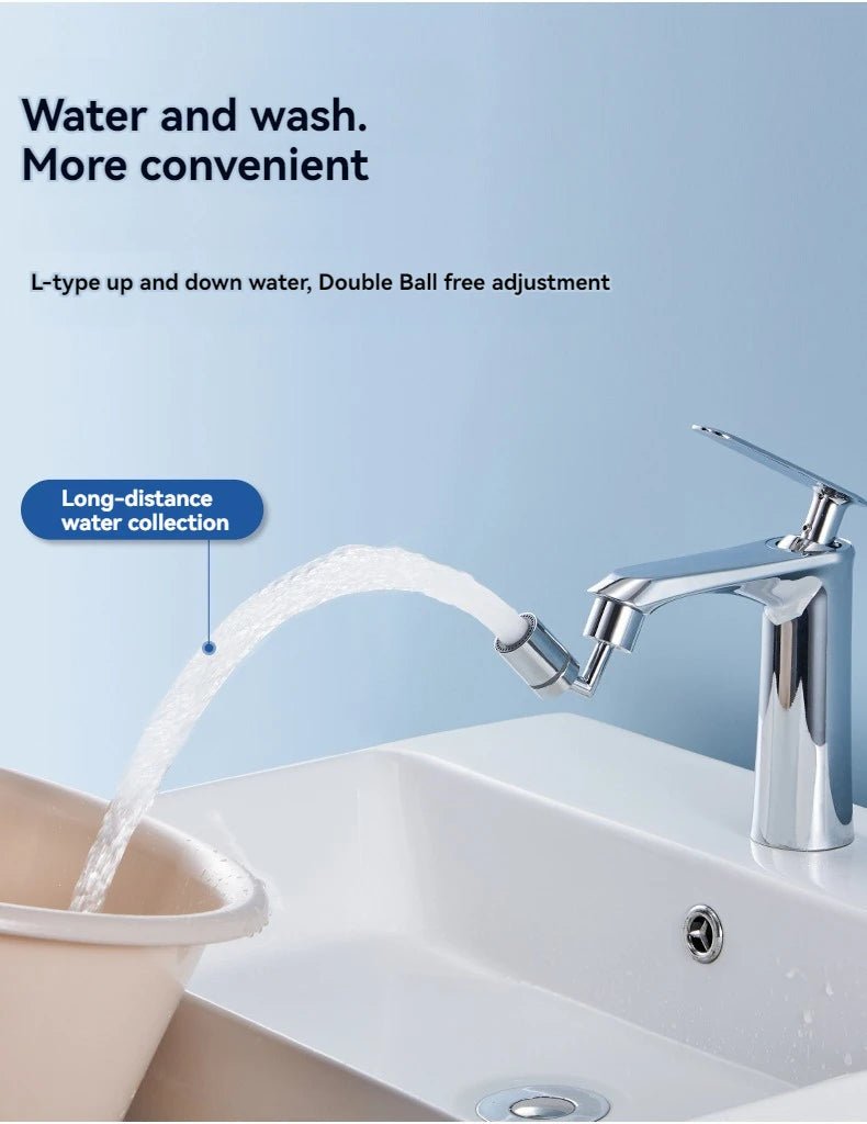 720 Degree Rotating Faucet Bubbler Single Mode Universal Faucet Extender Adapter Kitchen Bathroom Splash Proof Faucet Nozzle - RELUX.STORE