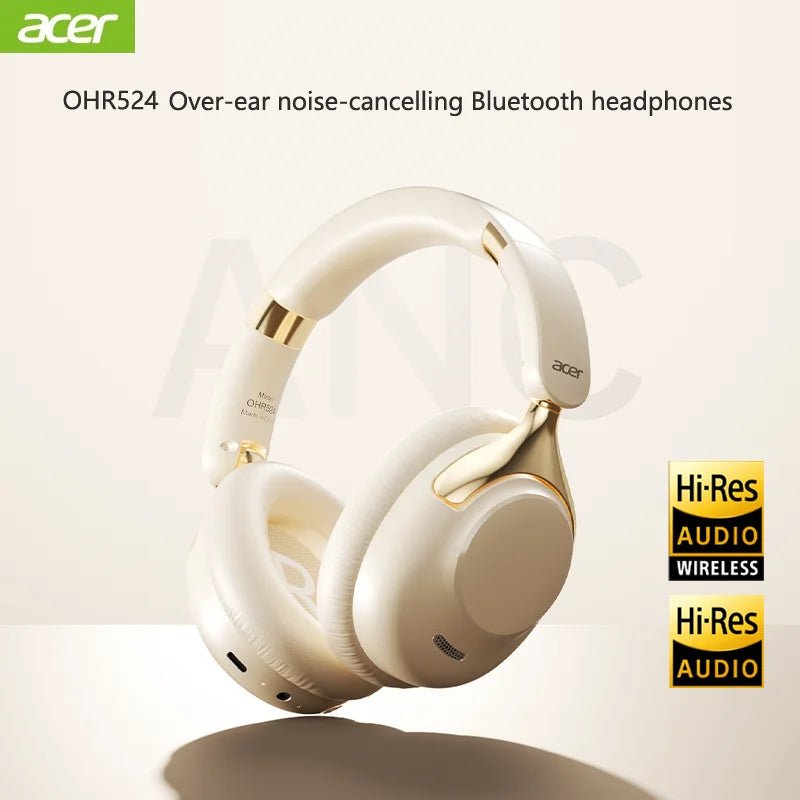Acer OHR524 ANC Wireless Headphones – HD Mic, 360° Surround Sound, Noise - Cancelling Bluetooth Gamer & Sports Earphones - RELUX.STORE