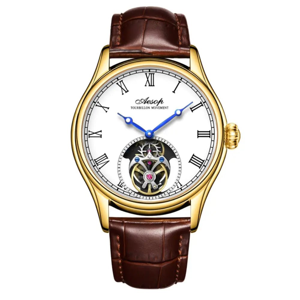 Aesop Real Flying Tourbillon Movement Mechanical Watches Luxury Watch for Men Skeleton Tourbillon Watch Sapphire Official StoreS - RELUX.STORE