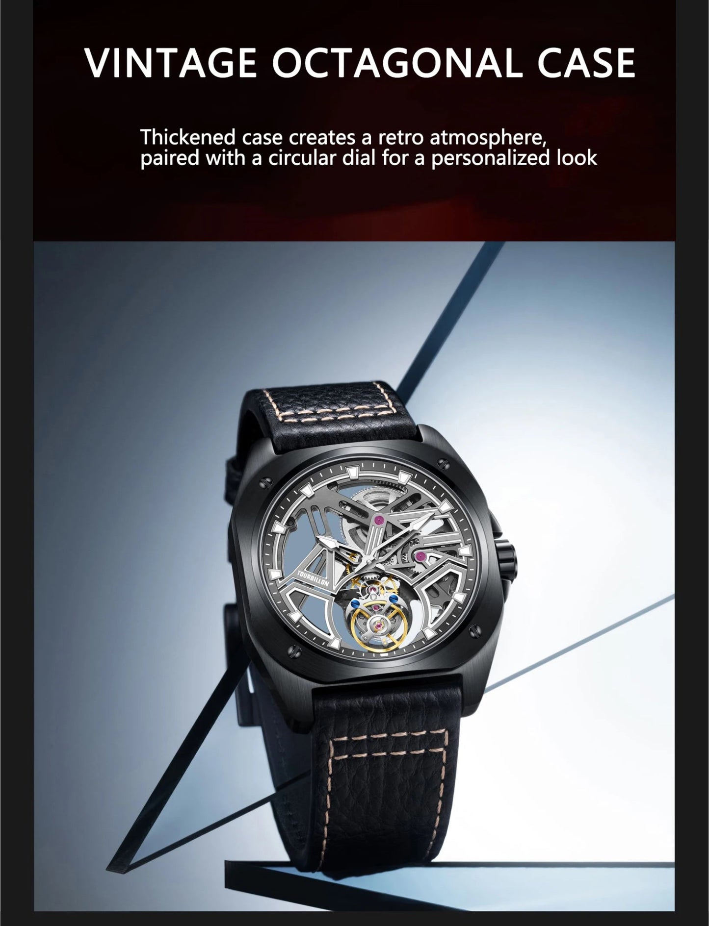 AESOP Tourbillon Watches For Men Mechanical Fashion Watch Waterproof Skeleton Tourbillon Movement Sapphire Mirror Official Store - RELUX.STORE