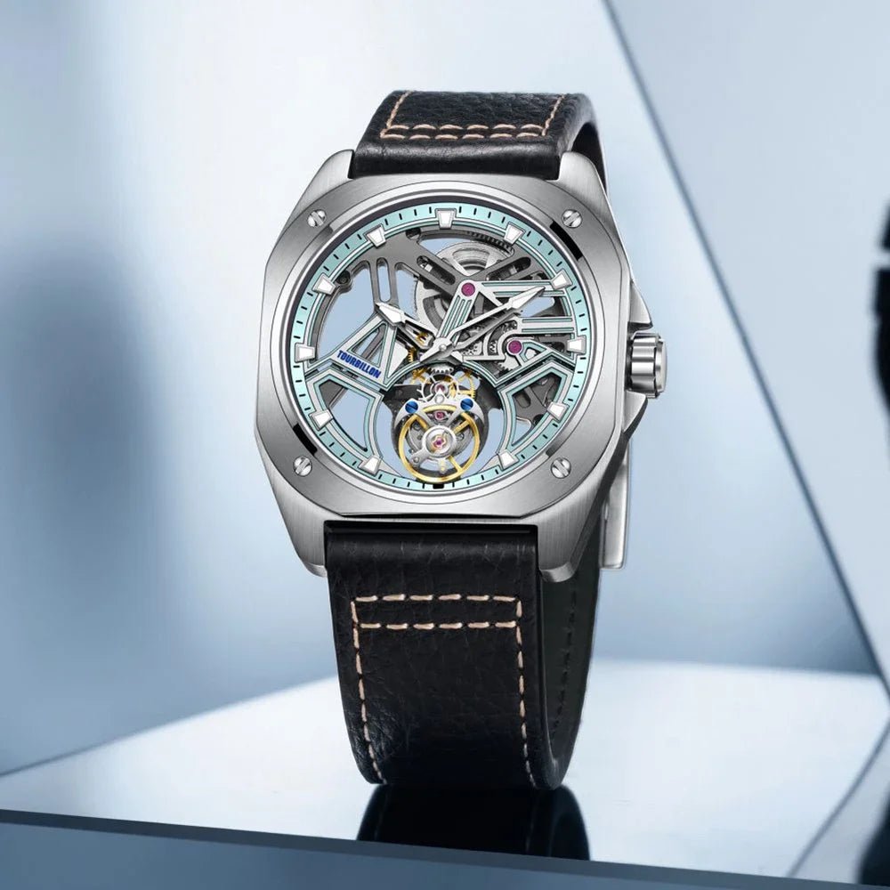 AESOP Tourbillon Watches For Men Mechanical Fashion Watch Waterproof Skeleton Tourbillon Movement Sapphire Mirror Official Store - RELUX.STORE