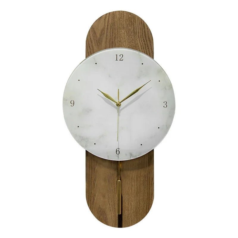 “Aesthetic Chinese Wall Clock – Creative Pendulum Solid Wood Log | Medieval - Inspired Interior Art & Room Decoration” - RELUX.STORE