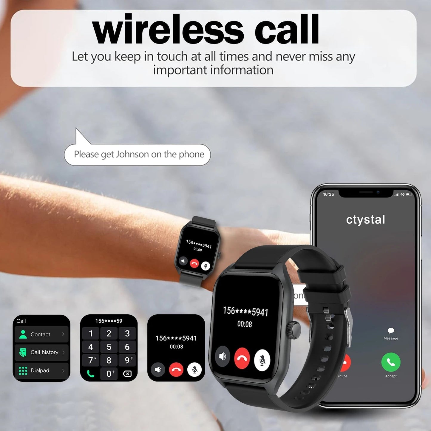 AI Voice Assistant Smart Watch for Men Women, 1.96'' HD Screen Activity Trackers with 100+Sports/ Sleep/ Heart Rate Monitor - RELUX.STORE