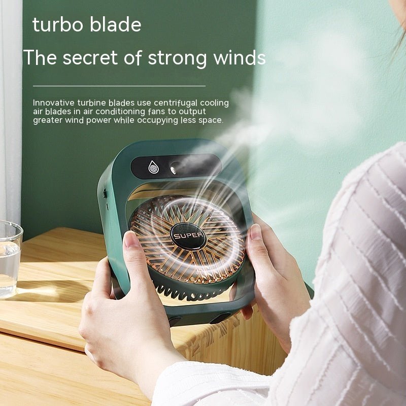 Air Conditioning Fan Desk Misting Fan Air Cooler Cooling USB Rechargeable Humidifier Portable Spray Fan With 3 Wind Speeds Mist Fan For Home - RELUX.STORE