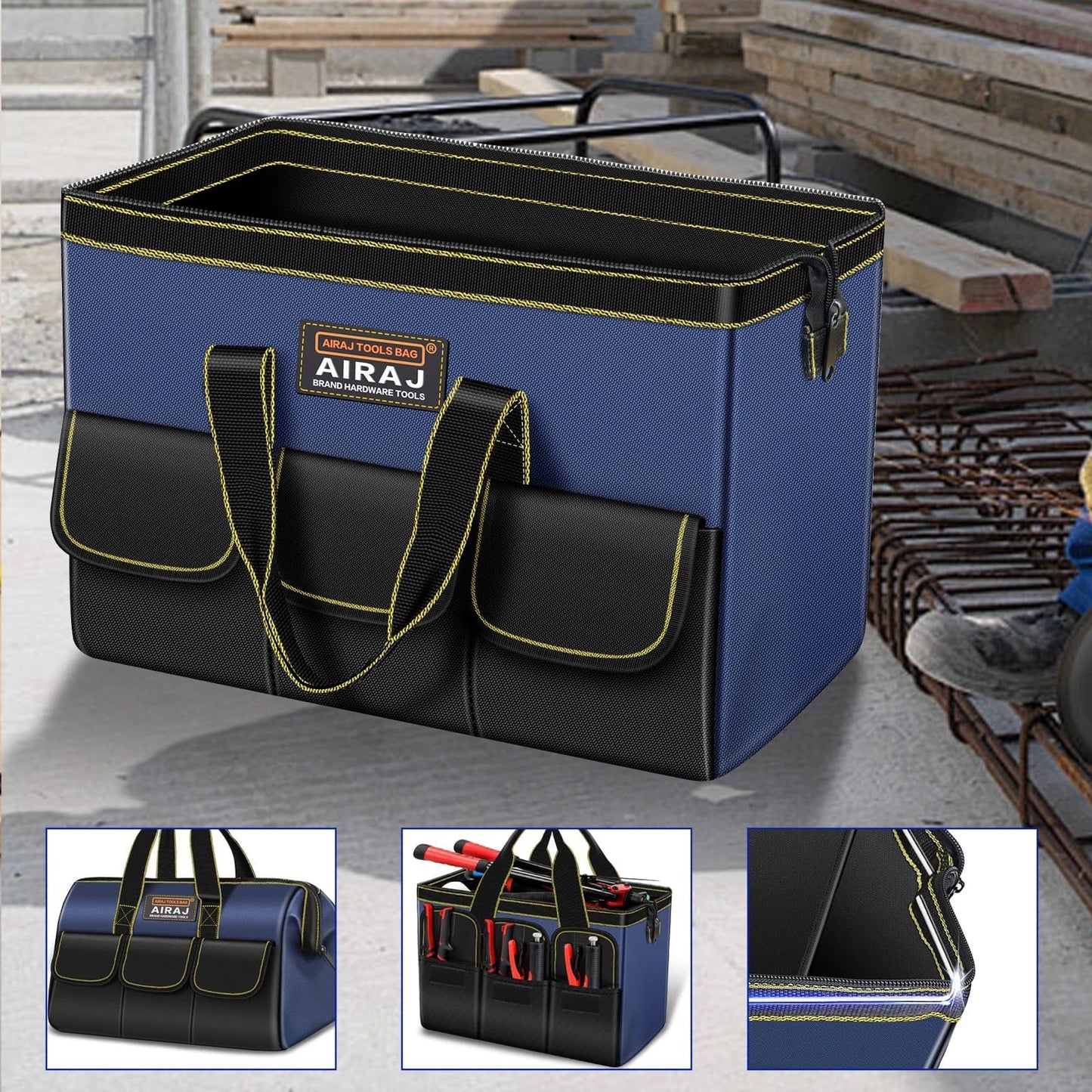 AIRAJ Multifunctional Tool Bags 1680D Oxford Cloth Electrician Bags Waterproof and Wear - Resistant High Capacity Storage Bags - RELUX.STORE