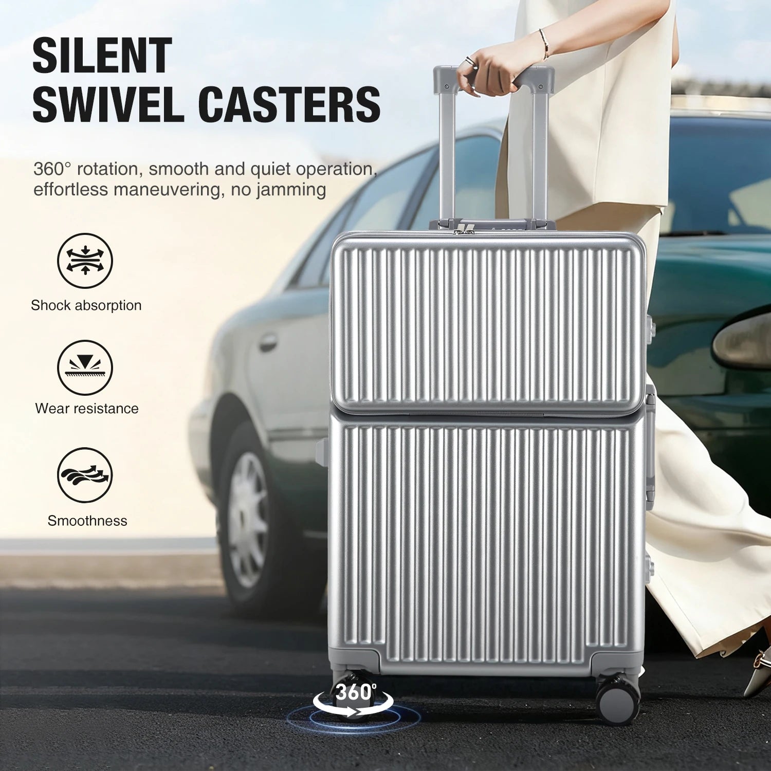 AIWEINY 2025 Aluminum Frame Suitcase PC Hard Shell Pressure - Resistant Travel Luggage, 360° Silent Swivel Wheels, with TSA Lock. - RELUX.STOREAIWEINY 2025 Aluminum Frame Suitcase PC Hard Shell Pressure - Resistant Travel Luggage, 360° Silent Swivel Wheels, with TSA Lock.