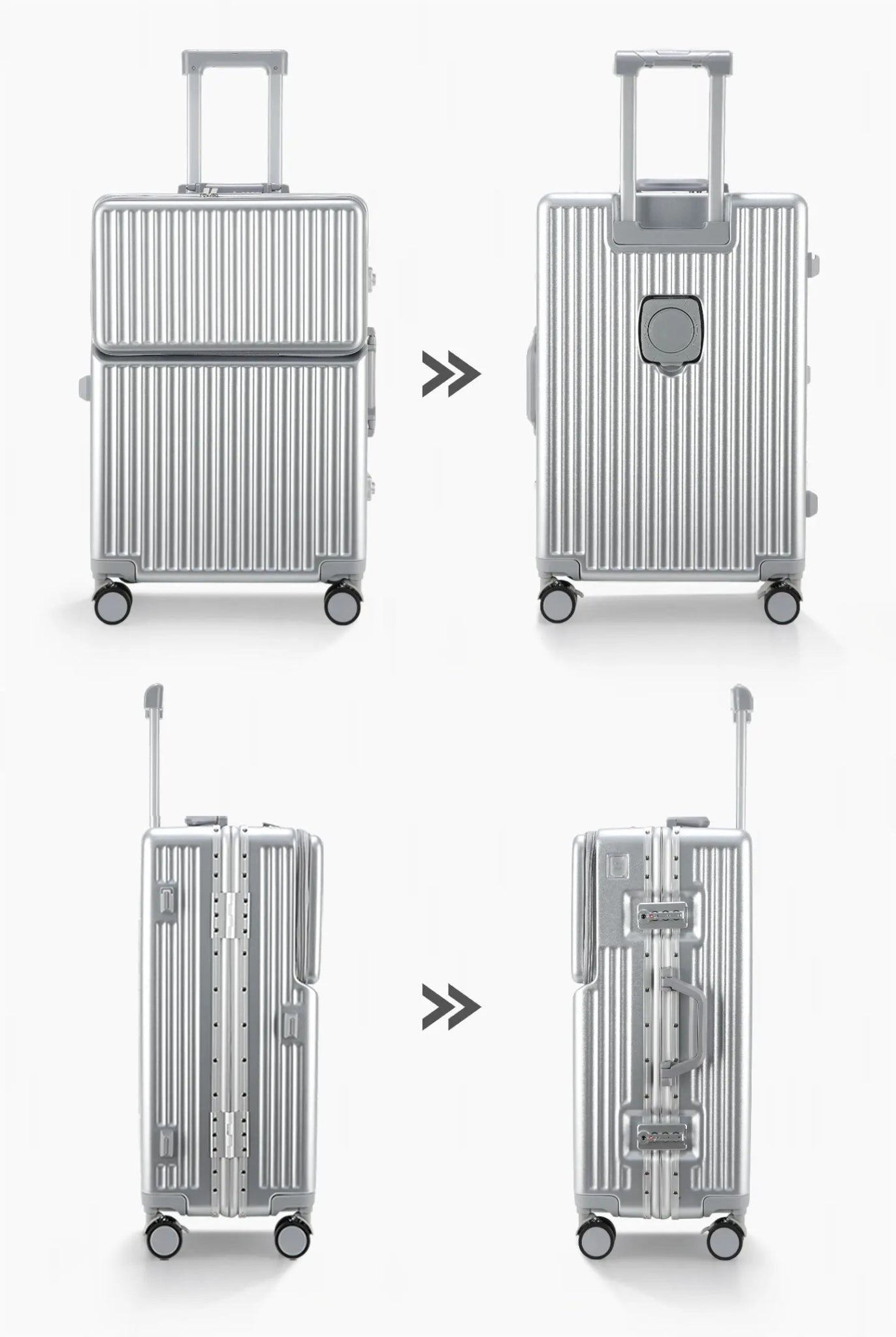AIWEINY 2025 Aluminum Frame Suitcase PC Hard Shell Pressure - Resistant Travel Luggage, 360° Silent Swivel Wheels, with TSA Lock. - RELUX.STOREAIWEINY 2025 Aluminum Frame Suitcase PC Hard Shell Pressure - Resistant Travel Luggage, 360° Silent Swivel Wheels, with TSA Lock.