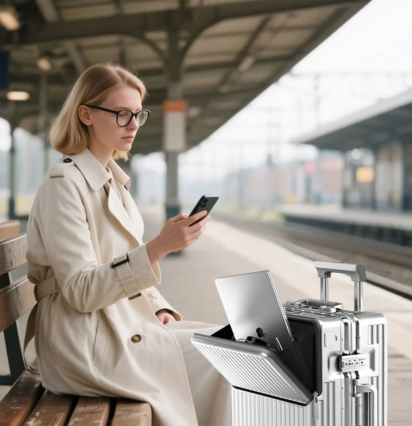 AIWEINY 2025 Aluminum Frame Suitcase PC Hard Shell Pressure - Resistant Travel Luggage, 360° Silent Swivel Wheels, with TSA Lock. - RELUX.STOREAIWEINY 2025 Aluminum Frame Suitcase PC Hard Shell Pressure - Resistant Travel Luggage, 360° Silent Swivel Wheels, with TSA Lock.