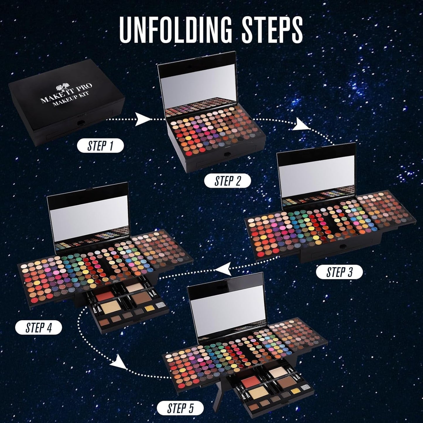 All in One Makeup Kit for Women – Professional Eyeshadow & Lip Gloss Set | Complete Makeup Gift Box - RELUX.STORE