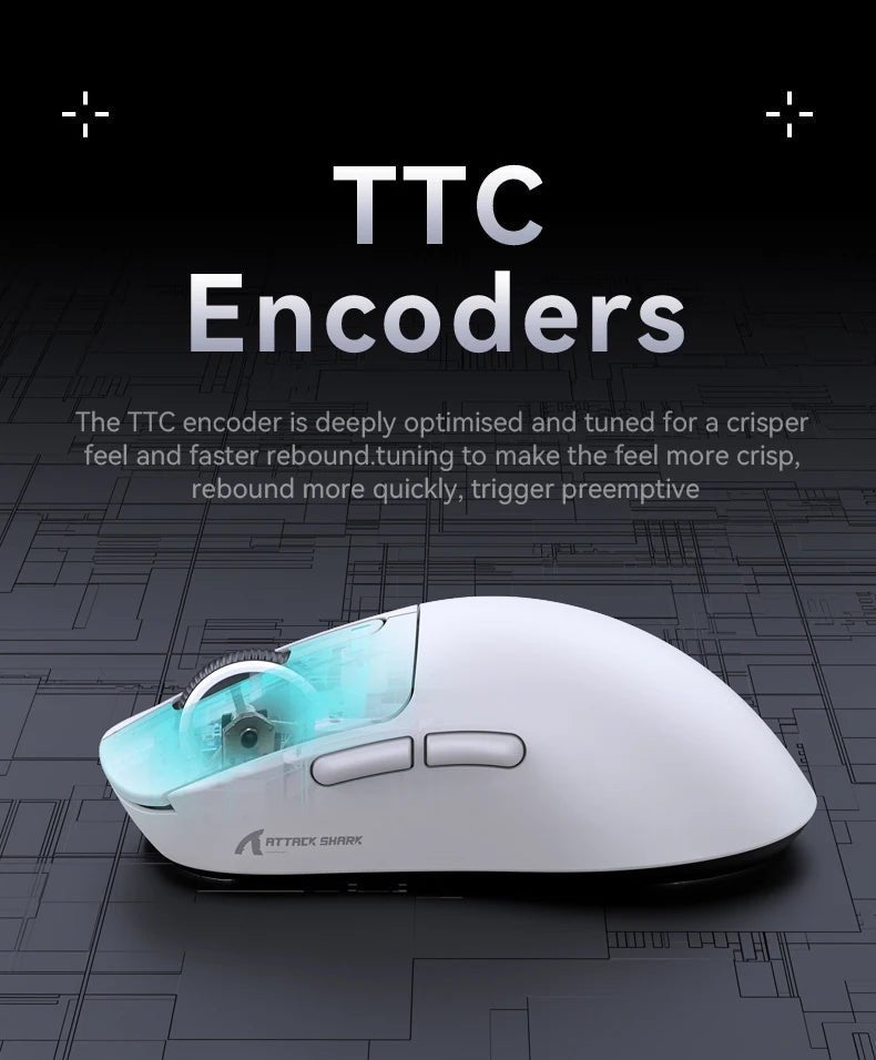 Attack Shark X3Pro X3 Wireless Mouse Lightweight PAW3395 26000dpi Tri - Mode Connection Macro Gaming Mouse for Win/Xbox/PS/Mac - RELUX.STORE