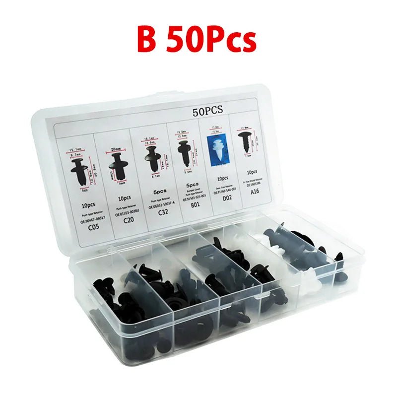 Auto Fastener Clip Mixed Car Body Push Retainer Pin Rivet Bumper Door Trim Panel Fastener Kit Car Clips Box or Bag packaging - RELUX.STORE