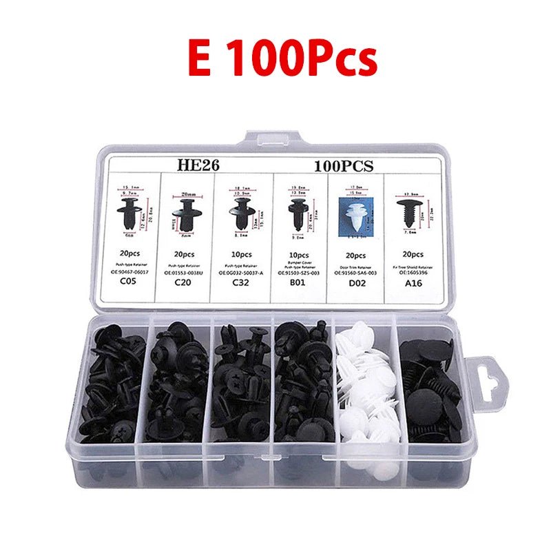 Auto Fastener Clip Mixed Car Body Push Retainer Pin Rivet Bumper Door Trim Panel Fastener Kit Car Clips Box or Bag packaging - RELUX.STORE