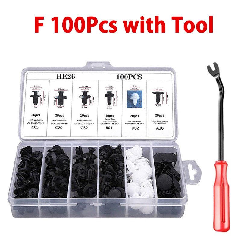 Auto Fastener Clip Mixed Car Body Push Retainer Pin Rivet Bumper Door Trim Panel Fastener Kit Car Clips Box or Bag packaging - RELUX.STORE