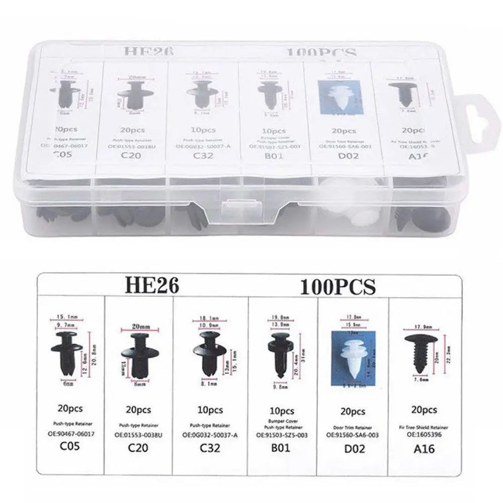 Auto Fastener Clip Mixed Car Body Push Retainer Pin Rivet Bumper Door Trim Panel Fastener Kit Car Clips Box or Bag packaging - RELUX.STORE