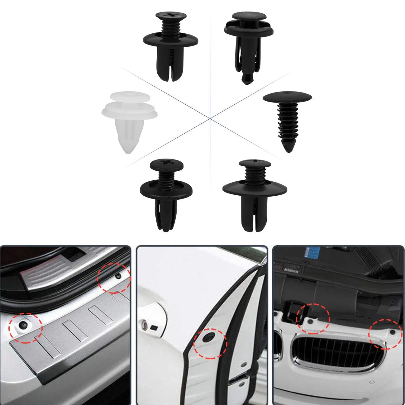 Auto Fastener Clip Mixed Car Body Push Retainer Pin Rivet Bumper Door Trim Panel Fastener Kit Car Clips Box or Bag packaging - RELUX.STORE