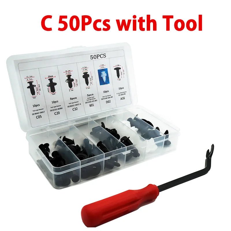 Auto Fastener Clip Mixed Car Body Push Retainer Pin Rivet Bumper Door Trim Panel Fastener Kit Car Clips Box or Bag packaging - RELUX.STORE