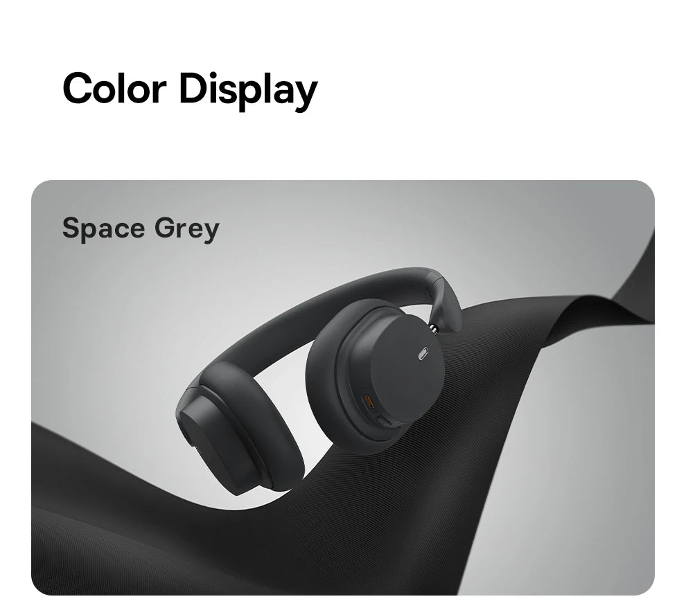 Baseus Bowie D05 Wireless Headphones – 3D Spatial Audio, Bluetooth 5.3, 40mm Drivers, Foldable Over - Ear Headset with 70H Playback - RELUX.STORE