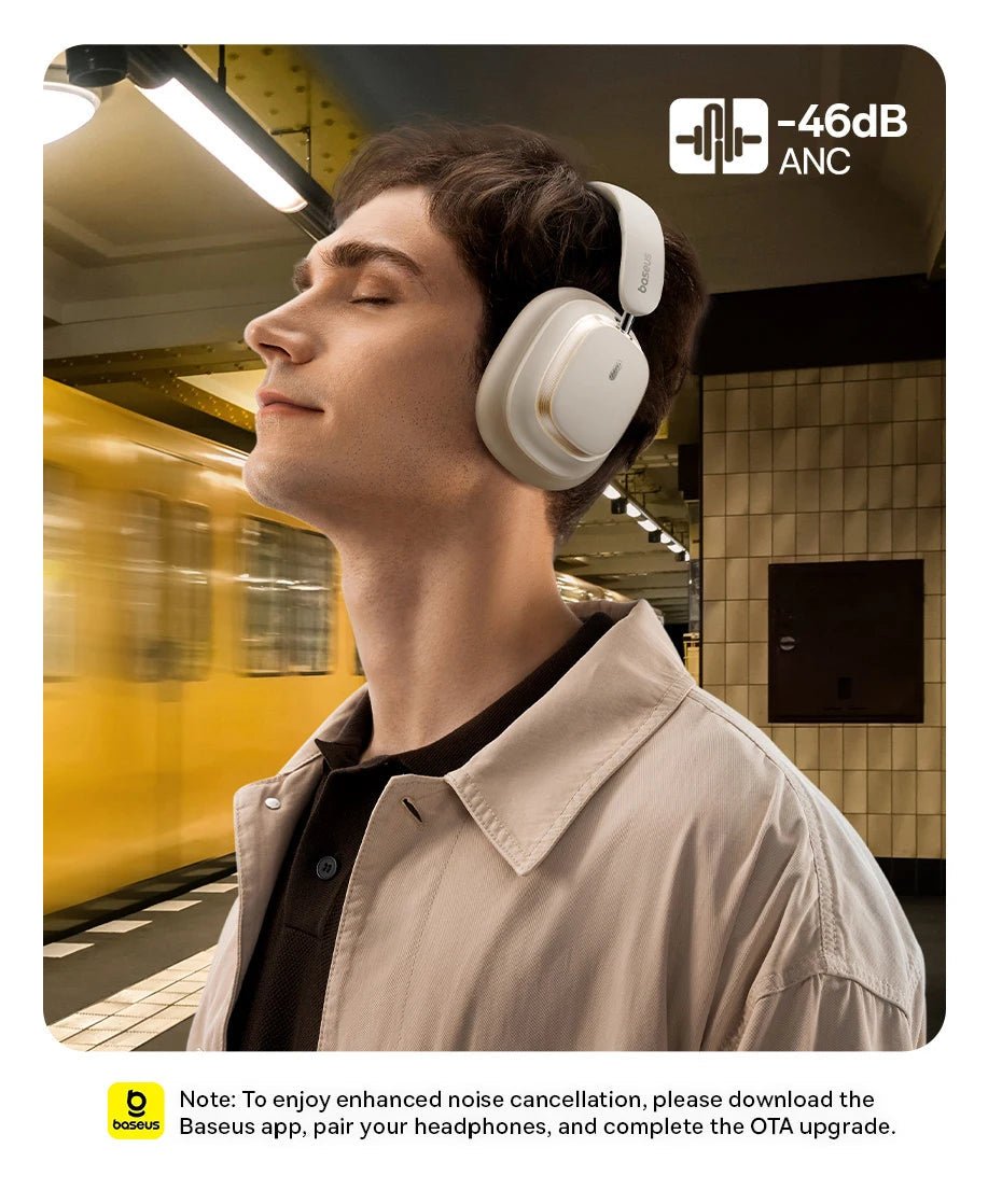 π§ Baseus Bowie H1s Wireless Over - Ear Headphones β Hi - Res Spatial Audio & 46dB Noise Cancelling πΆ - RELUX.STORE