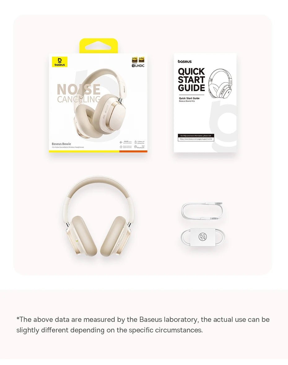 π§ Baseus Bowie H1s Wireless Over - Ear Headphones β Hi - Res Spatial Audio & 46dB Noise Cancelling πΆ - RELUX.STORE