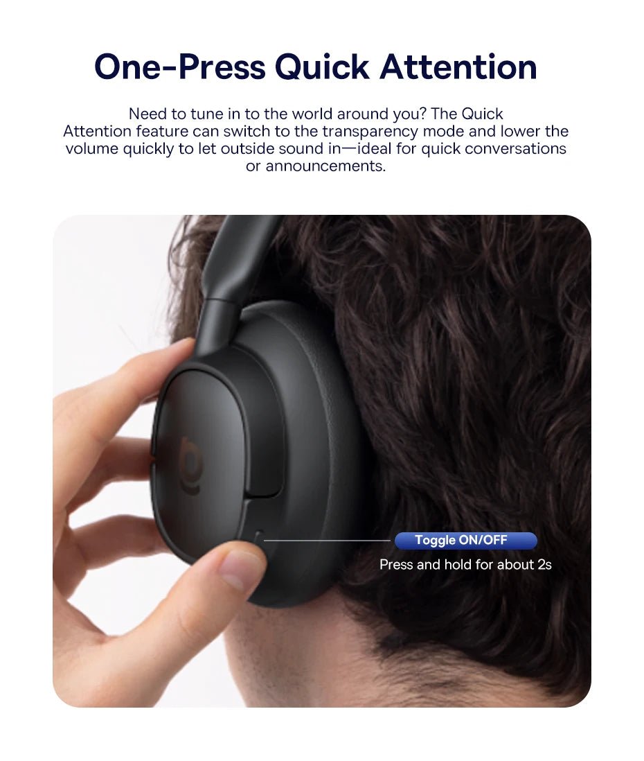 π§ Baseus Bowie H1s Wireless Over - Ear Headphones β Hi - Res Spatial Audio & 46dB Noise Cancelling πΆ - RELUX.STORE