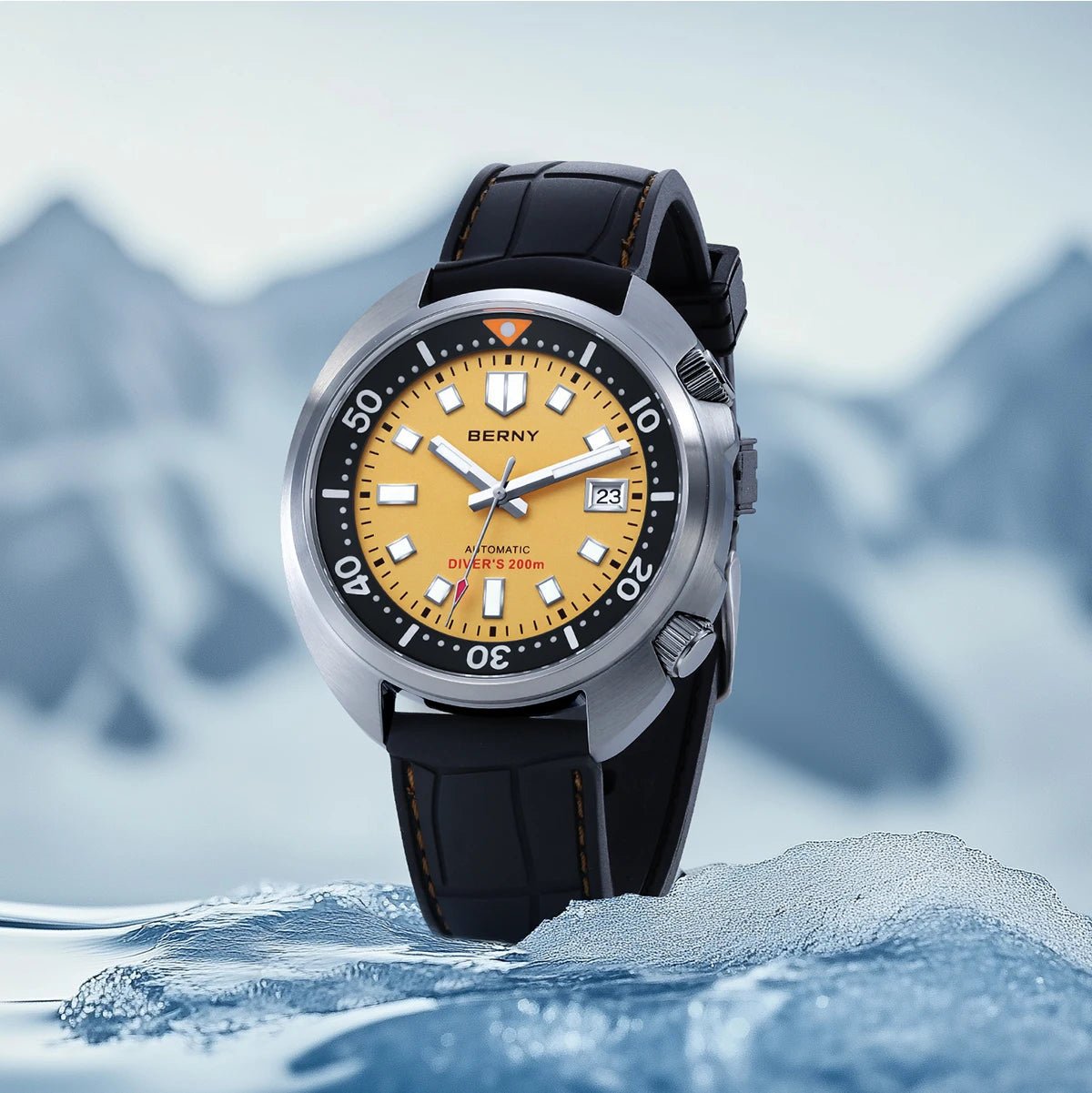 BERNY Automatic Diver Watch for Men Super Luminous Wristwatch Sapphire Sport Mechanical 20ATM 1970 Compressor Diving Men Watches - RELUX.STORE