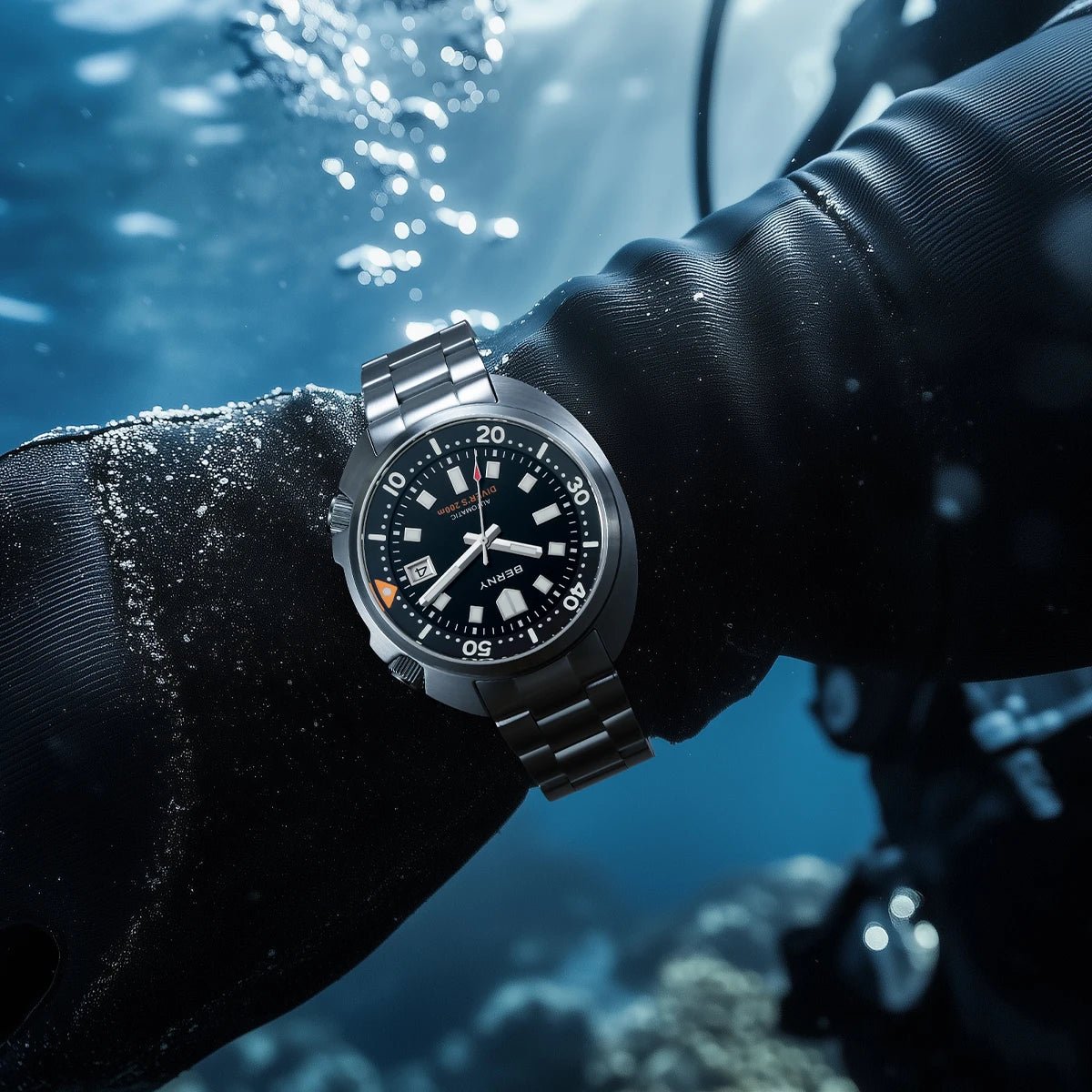 BERNY Automatic Diver Watch for Men Super Luminous Wristwatch Sapphire Sport Mechanical 20ATM 1970 Compressor Diving Men Watches - RELUX.STORE