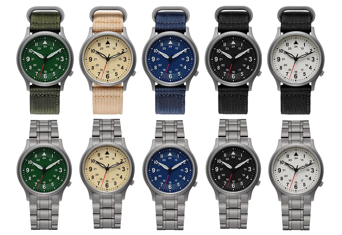 BERNY Titanium Watches for Men Classic Mens Field Pilot Watch Easy Read Outdoor Quartz Wristwatch Super Luminous Sapphire 5ATM - RELUX.STORE