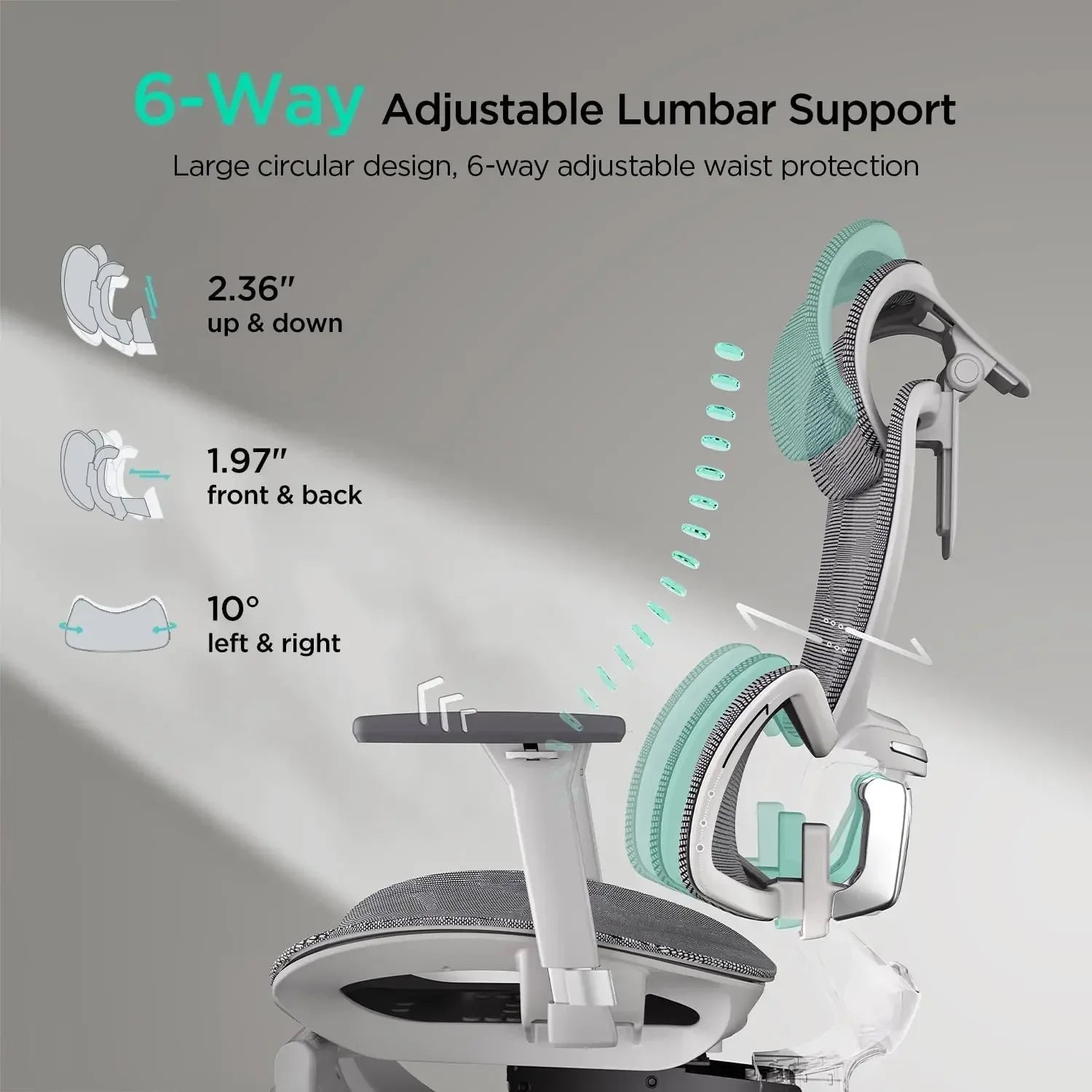 "Big & Tall Ergonomic Office Chair – Mesh Desk Chair with 6 - Way Dynamic Lumbar Support & 3D Adjustable Armrests" - RELUX.STORE