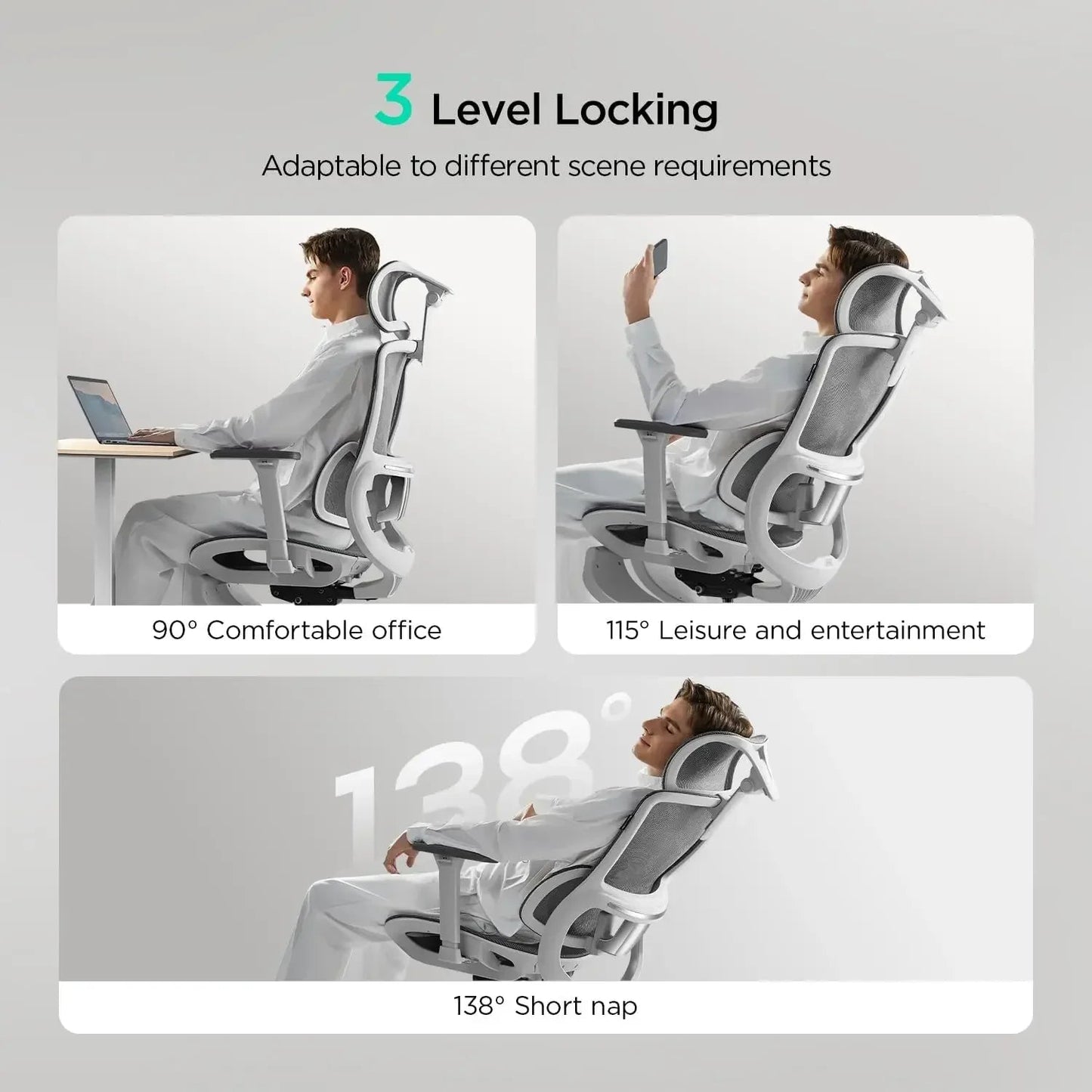 "Big & Tall Ergonomic Office Chair – Mesh Desk Chair with 6 - Way Dynamic Lumbar Support & 3D Adjustable Armrests" - RELUX.STORE