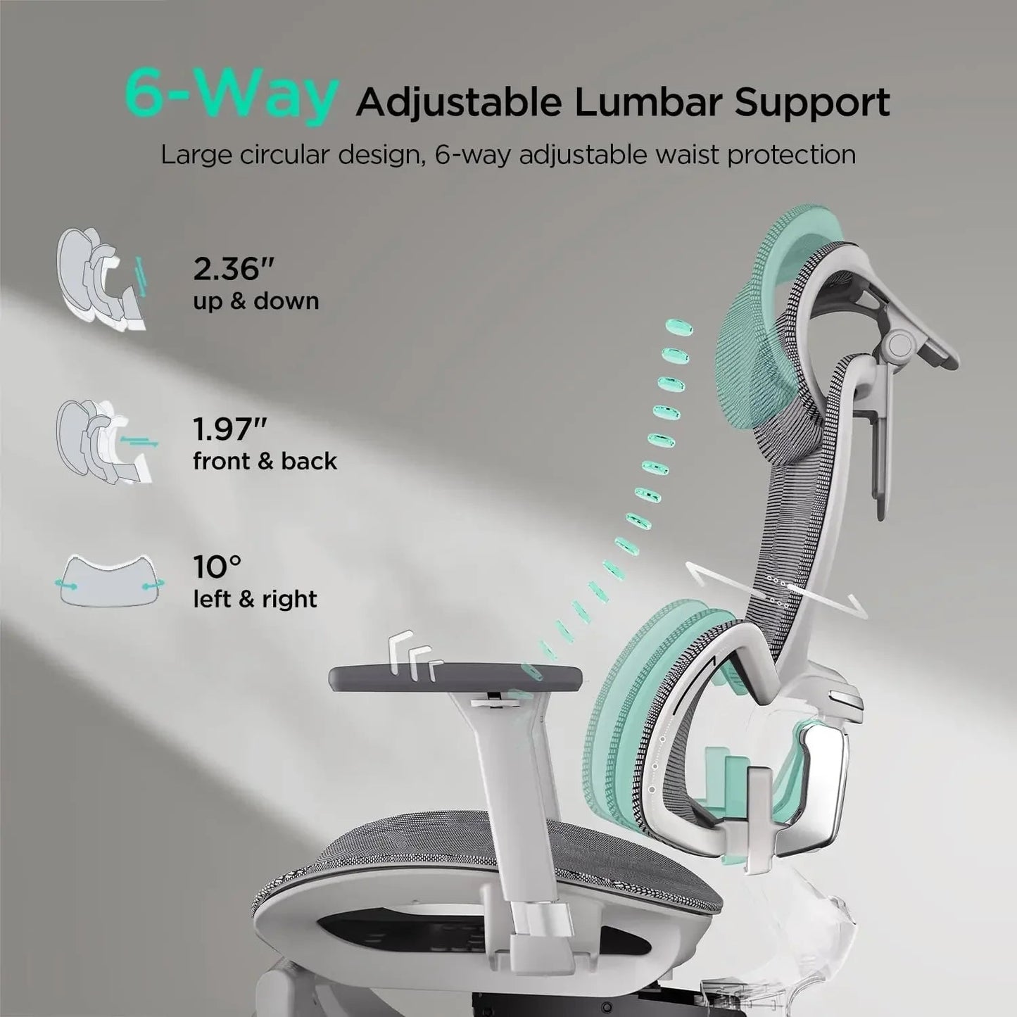 "Big & Tall Ergonomic Office Chair – Mesh Desk Chair with 6 - Way Dynamic Lumbar Support & 3D Adjustable Armrests" - RELUX.STORE