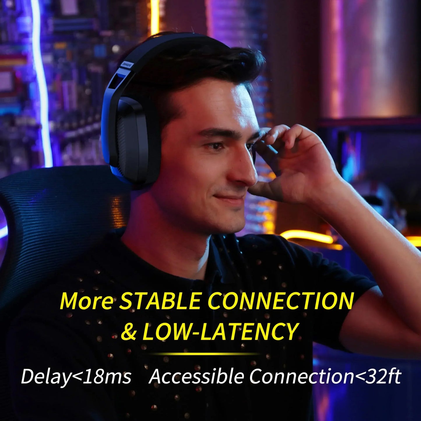 BINNUNE BW06 2.4GHz Wireless Gaming Headset – Bluetooth Headphones with Mic for PS5, PS4, PC & Mac - RELUX.STORE