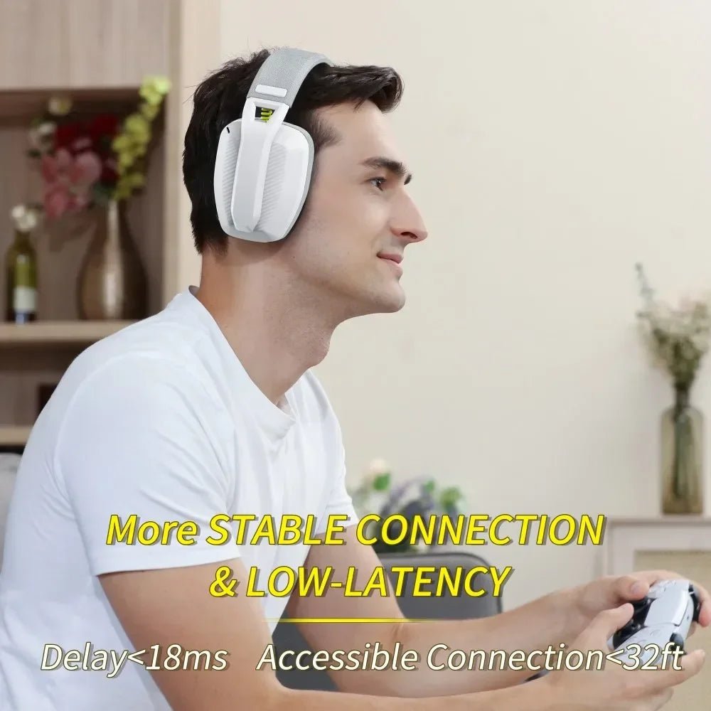 BINNUNE BW06 2.4GHz Wireless Gaming Headset – Bluetooth Headphones with Mic for PS5, PS4, PC & Mac - RELUX.STORE