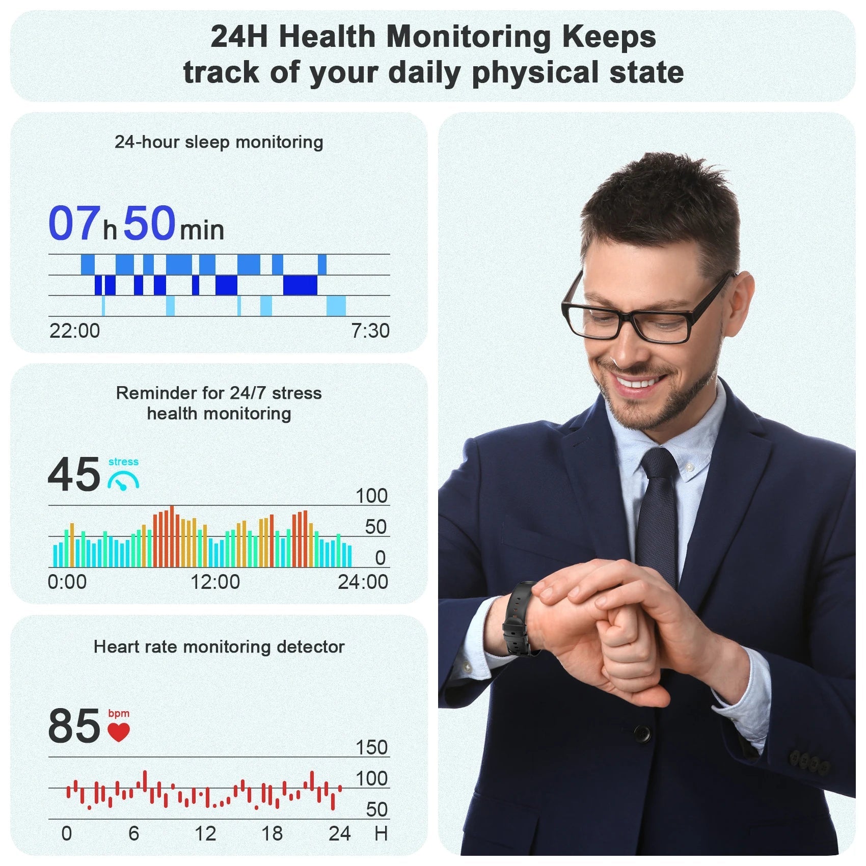 Blackview X20 Smart Watch with Health Monitoring Fitness Tracking 1.43” HD AMOLED Screen Bluetooth Watches for Men Women Gifts - RELUX.STORE